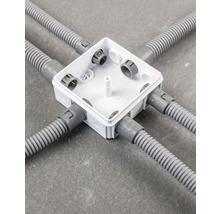 Grenrörsdosa med korrugerade rör för elinstallationer