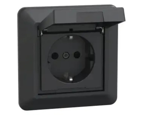 Uttag med fällbart lock