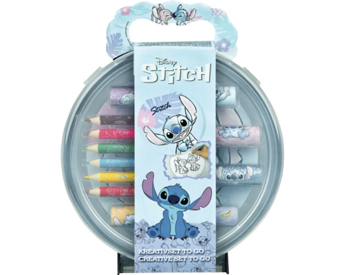 Disney Stitch kreativ set att ta med med pennor och målarbilder