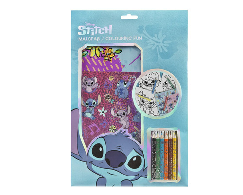 Målarset med Stitch-motiv, inklusive målarbok och färgstift