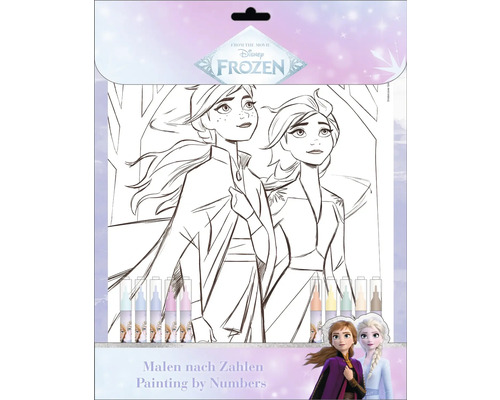 Disney Frozen Måla efter nummer set med figurer Anna och Elsa