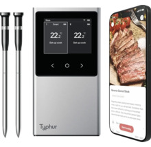 Typhur köttermometer med två sonder och smartphone-app