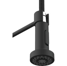 Svart köksblandare med sprutslang