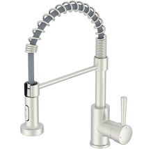 Köksblandare med spiralfjäder och utdragbar dusch