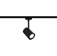 Svart LED-spotlight på strömskena