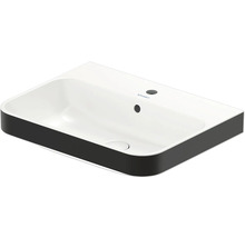 Tvättställ för bänkskiva med kranhål och överfyllnadsskydd