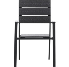 Trädgårdsstol med armstöd och träutseende