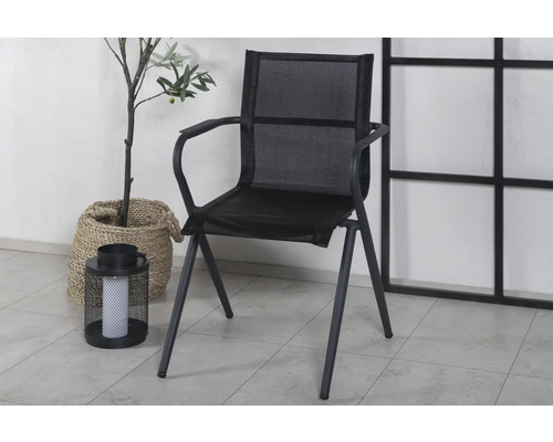 Trädgårdsstol med armstöd och nätklädsel