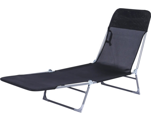 Strandstol med justerbart ryggstöd och metallram
