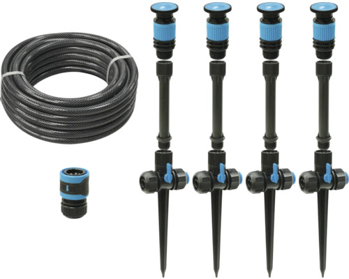 Sprinklerset FOR_Q inkl. 15m slang Trädgårdsslang med snabbkoppling och sprinklersats för trädgårdsbevattning