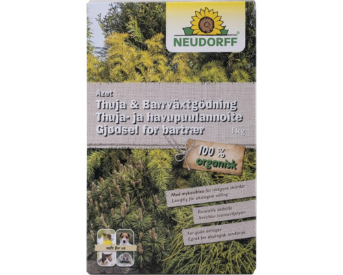 Neudorff Azet Thuja- och barrväxtgödsel förpackning