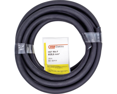 HSB Elektro H07 RN-F 5G2,5 mm² gummislang, 20 meter