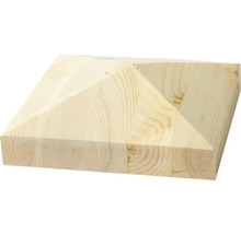 Trästolpsskydd med pyramidformat huvud