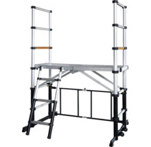 Rullställning i aluminium med stege och skyddsräcke