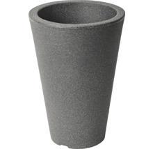 Grå blomkruka i plast