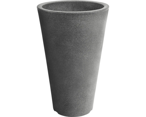 Grå blomkruka i konisk form