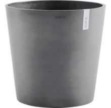 Grå rund kruka från ECOPOTS med matt yta.