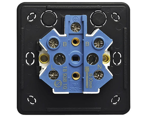 Detalj av ett eluttag med skruvterminaler