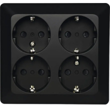 Fyrfaldigt vägguttag