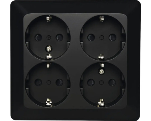 Fyrfaldigt vägguttag