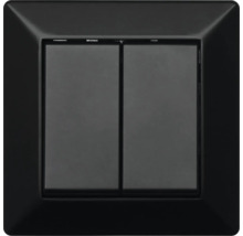 Dubbel strömbrytare med ram för väggmontering