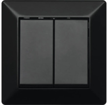 Dubbel strömbrytare med kvadratisk ram