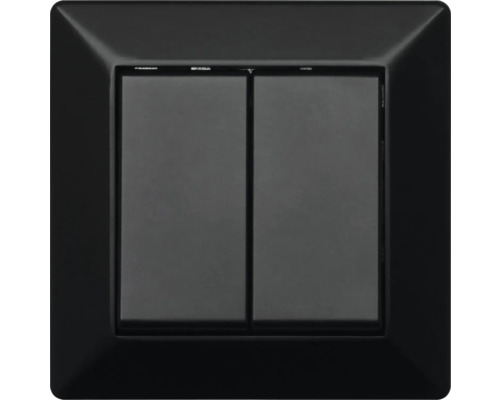 Dubbel strömbrytare med kvadratisk ram