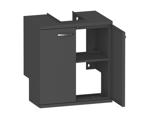 Tvättställsskåp med dörr och öppet fack