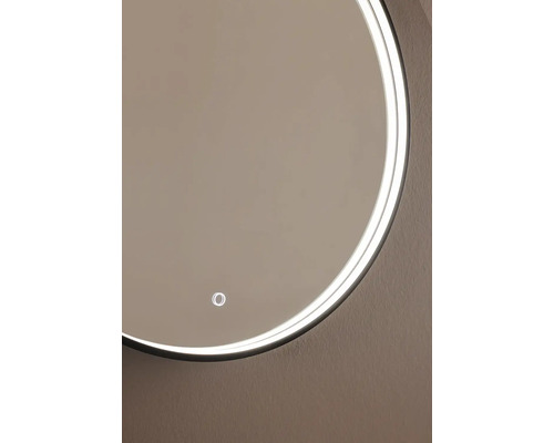 Rund badrumsspegel med LED-belysning