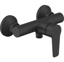 Svart ettgreppsblandare för väggmontage