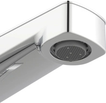 Detaljerad närbild av en metallkran