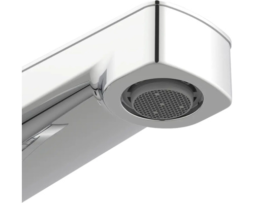 Detaljerad närbild av en metallkran