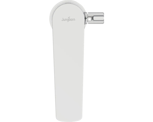 Jungborn logotyp på en handdukshängare