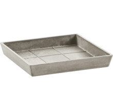 Rektangulärt fat för planteringskärl med betonglook och strukturerad yta.