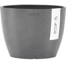 Ecopots rund blomkruka av återvunnen plast med en yta i stenlook.