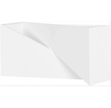 Dekorativ vit vas med geometrisk design
