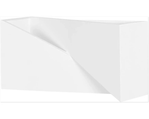 Dekorativ vit vas med geometrisk design