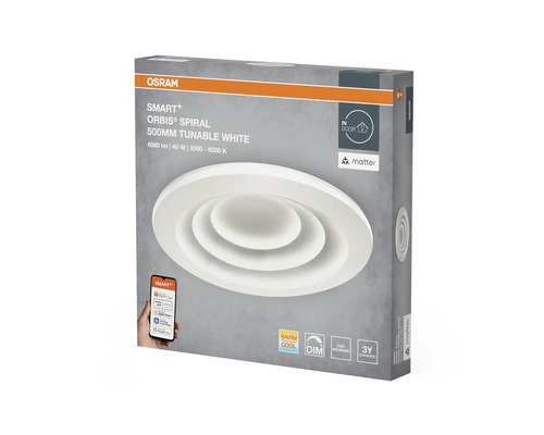 Osram Smart+ Orbis Spiral LED-taklampa, 500 millimeter diameter, ställbar vit