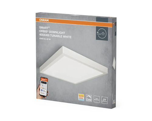 Osram Smart Plus Orbis Downlight 400x400 ställbar vit förpackning