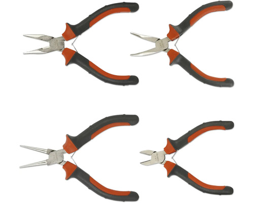 Minitångsset PATTFIELD 4 delar Fyra tänger med handtag