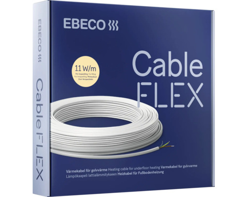 Ebeco Cable Flex värmekabel för golvvärme i förpackning