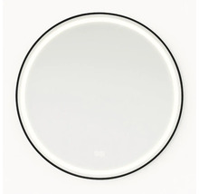 Rund spegel med belysning runt om