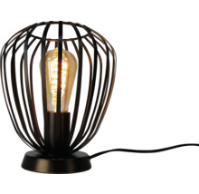 Bordslampa med metallram och glödlampa