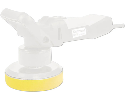 Polermaskin med gul polerskiva