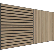 Träpaneler för väggbeklädnad med ribbstruktur