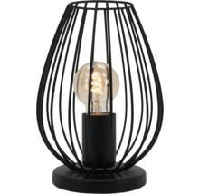 Dekorativ bordslampa med lampskärm i burkonstruktion och en ljuskälla