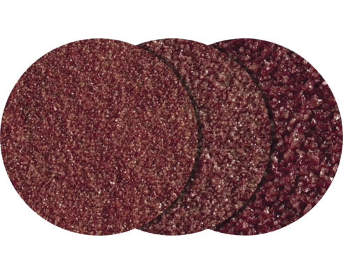 Slipskivasats WOLFCRAFT Ø50mm för vinkelslipar 3-pack Tre slippapper med olika kornstorlekar