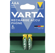Varta Recharge Accu Phone AAA 800 mAh i dubbelförpackning