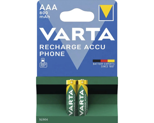 Varta Recharge Accu Phone AAA 800 mAh i dubbelförpackning