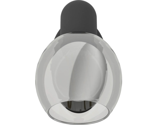 Klotformad taklampa med transparent lampskärm